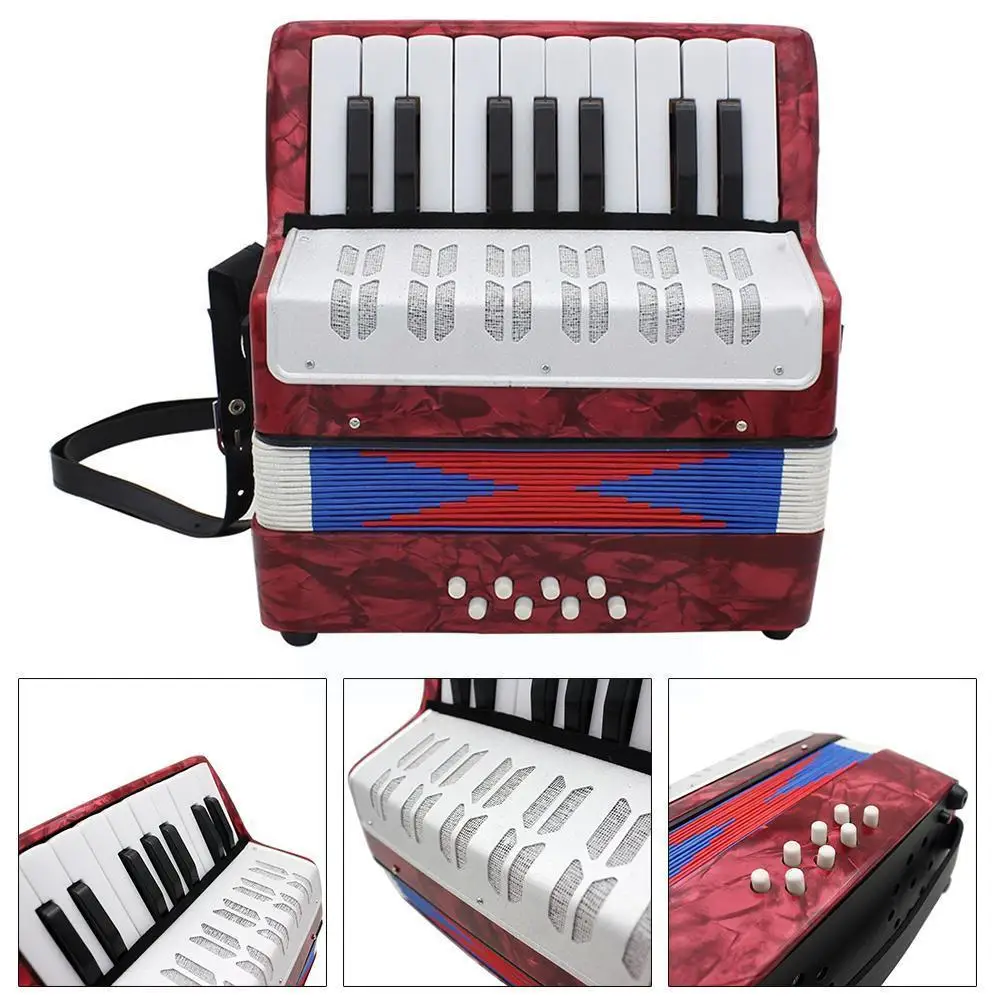 

Accordion Musical Instrument 17 Key 8 Bass Professional Kids Instrument Mini Portable For Both Beginner Adult Tools Accordi V9U4