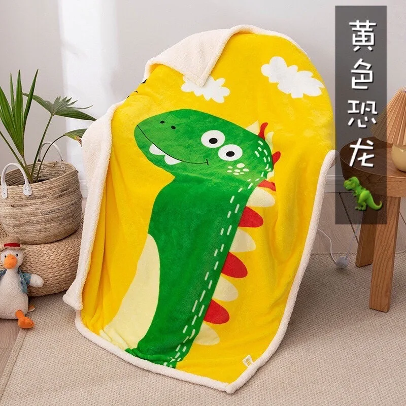 

Толстое Зимнее льняное пушистое одеяло Sherpa, детское одеяло в виде животного, фламинго, лисы, одеяло в виде милого динозавра, покрывало для дивана