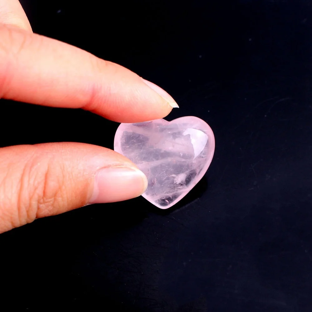 5/10/20 шт. натуральный розовый кварц сердце мини кристалл в форме сердца