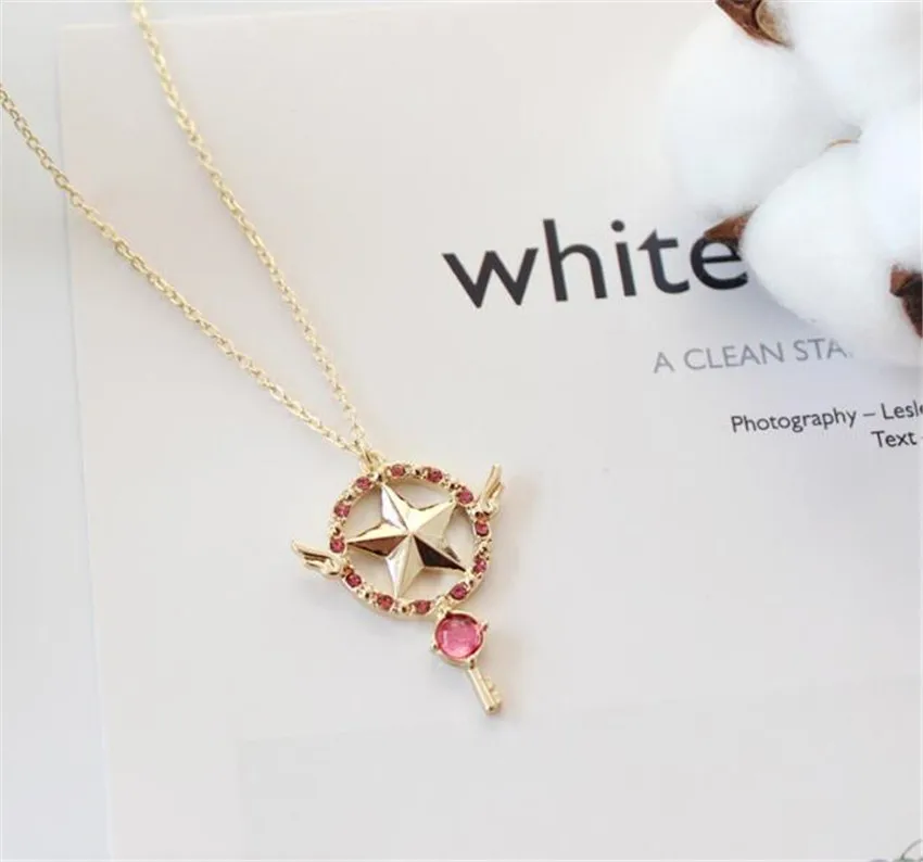 Аниме Card Captor Sakura clear ожерелье с кулоном в форме игральных карт Clow волшебная