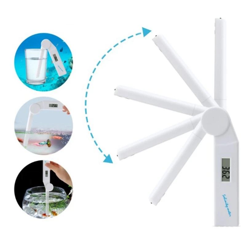 

SA-917 Foldable Salinity Meter Seawater Concentration Aquarium Portable Pen Type Salinity Water Quality Tester 0-100.Ppt