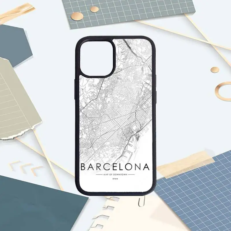 

Ins Travel Country Sketch City Map Phone Case PC For iPhone 11 12 pro XS MAX 8 7 6 6S Plus X 5S SE 2020 XR
