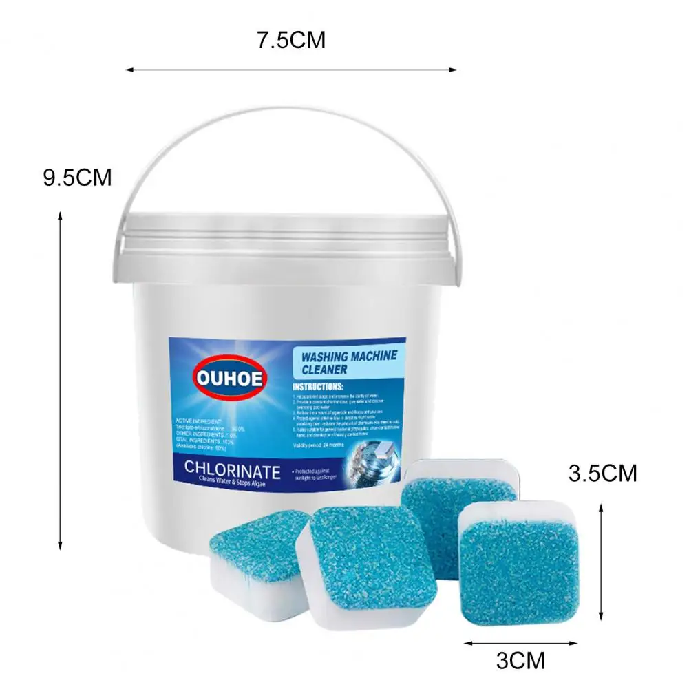 

1 Box Washing Machine Cleaner High Quality Deep Cleaning High Efficiency PE Residue-free Washing Machine Tablets for Home