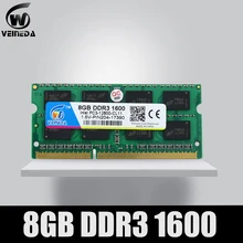 VEINEDA  DDR3 Memory 8gb ddr3 1600 PC3-12800 Sodimm Ram ddr 3 Comptaible 1333MHz For Laptop