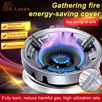 9hole thickened fire windproof energy saving cover stainless steel wind shield bracket gas stove natural gas kitchen accessories