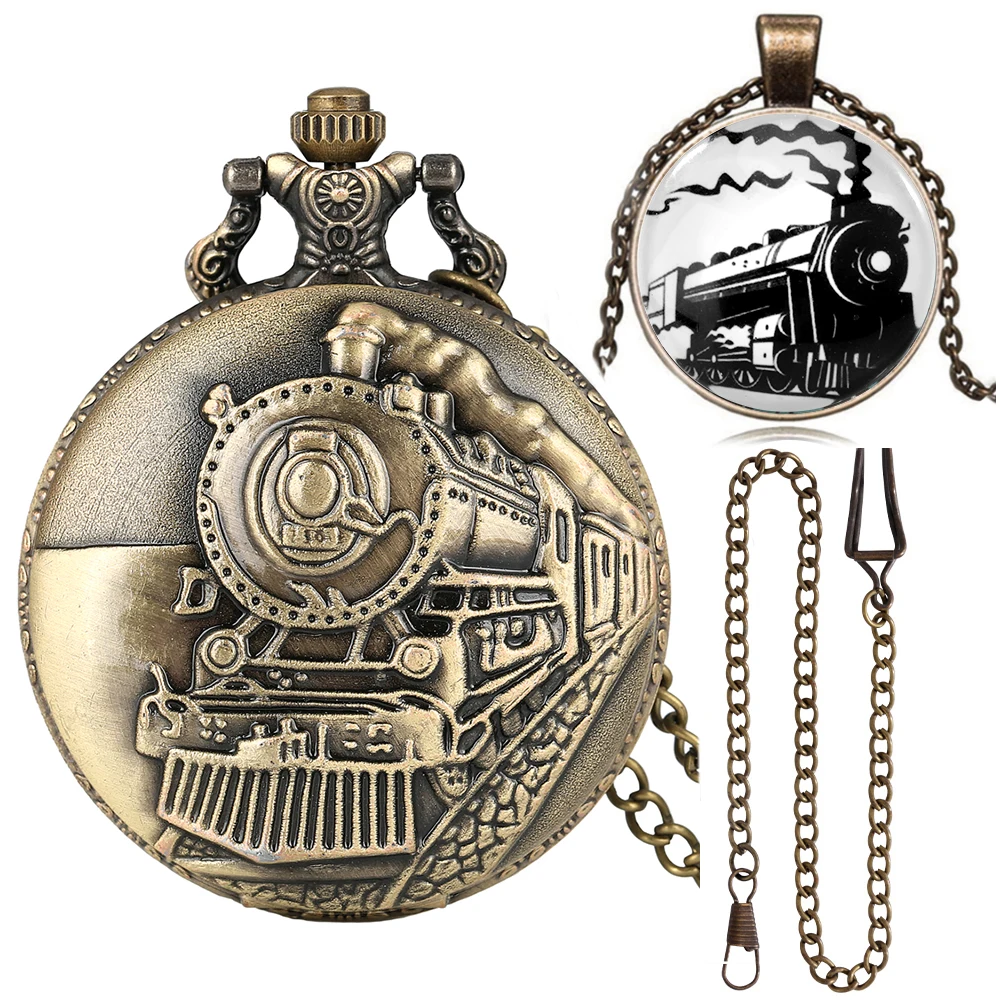 Exquisite Quartz Pocket Watch Necklace Watch Pendant with Gift Box High Grade Gifts Sets for Friend