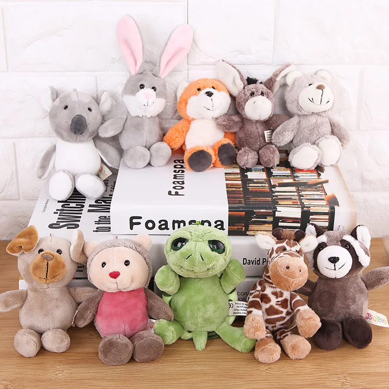 Маленькая подвеска в виде животного 12 см плюшевая цепочка для ключей с Львом