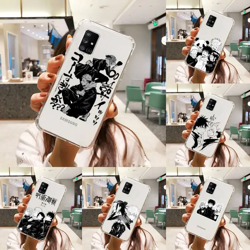 

Jujutsu Kaisen Anime Phone Case Transparent For Samsung A51 A50 A71 A70 A81 M60S Note S21 S 20 10 9 8 11 E Plus Ultra