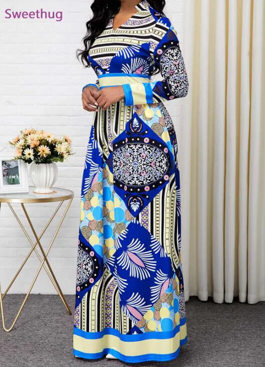 2021 African Design Dashiki Dress Print Maxi Dresses Muslim Abaya Bazin Robe Gowns Africa Long Riche Lady Traditional Islamic lady africa