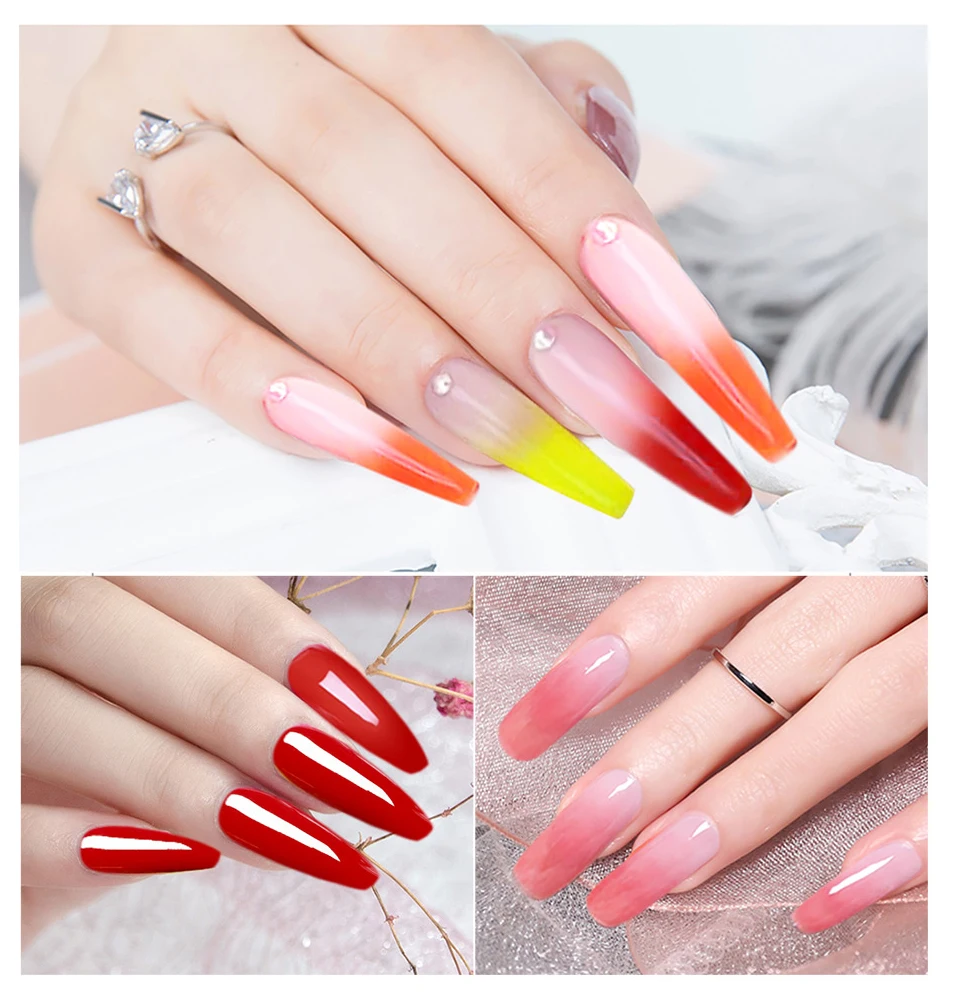 SAVILAND 15g Color Poly Gel Finger Extension 30g Red Blue Yellow Poly Gel Nail Gel Camouflage Soak Off UV Hard Fast Builder Gel