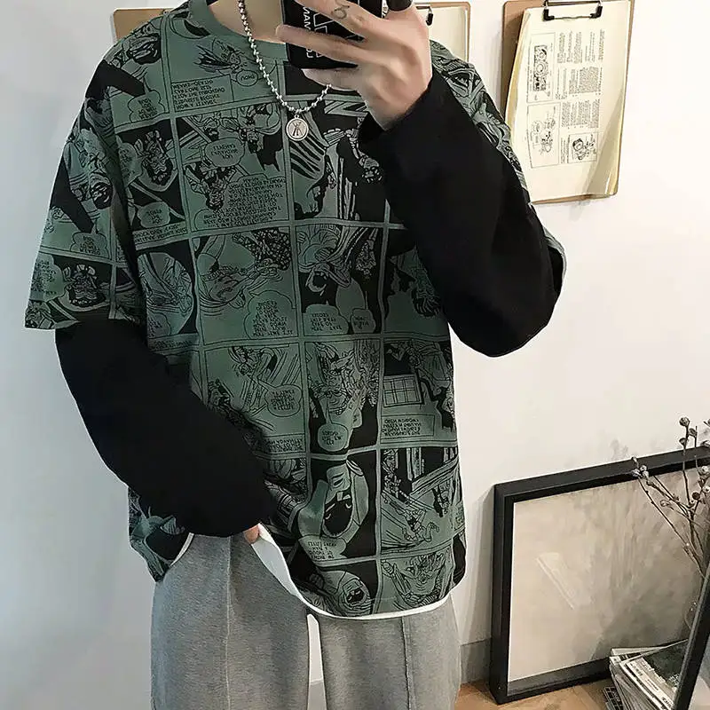 Футболка мужская с мультипликационным принтом крутая тенниска в стиле хип-хоп