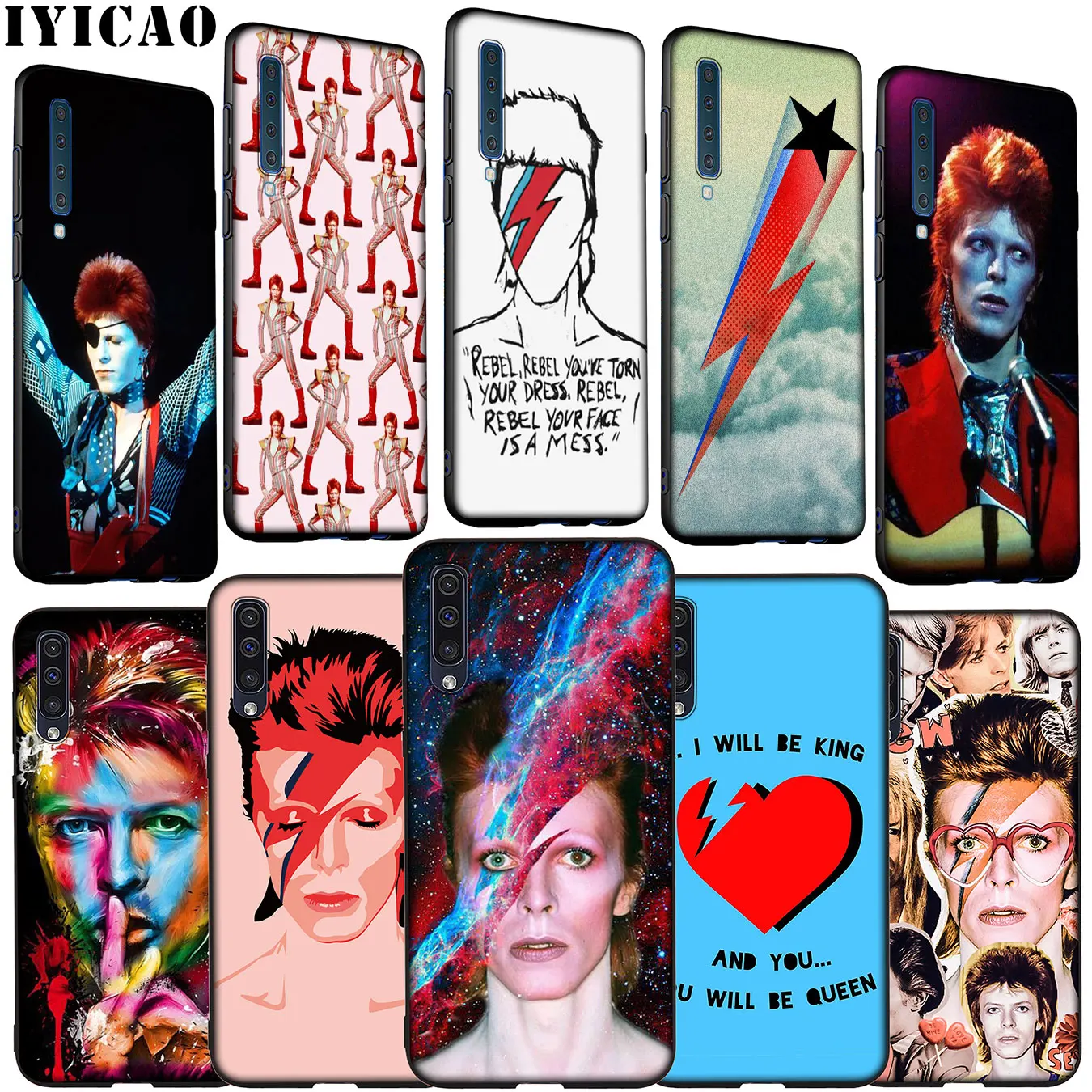 Мягкий силиконовый чехол для телефона David Bowie Samsung Galaxy A70 A60 A50 A40 A30 A20 A10 M10 M20 M30 M40 A20E |