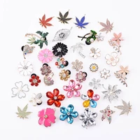 free shipping 1 pcs metal croc shoe charms love girls gift colorful flower leaf decoration bling diamonds bracelet accessories