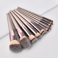 wooden champagne makeup brushes set foundation powder blush eyeshadow concealer lip eye make up brush cosmetics tools tslm