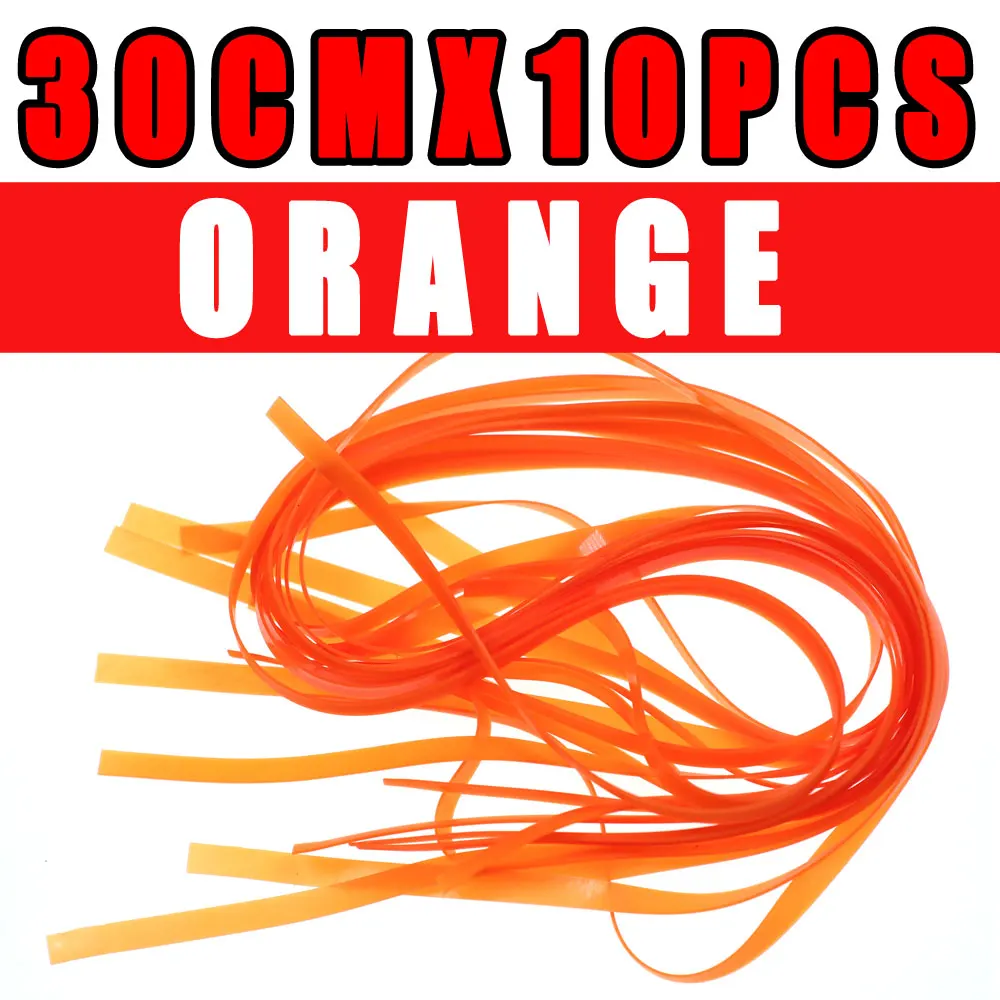 10pcs orange 10 шт./пакет 3 мм х 30 см cadis Fly куколки Нимфа червя тело Обёрточная бумага кожи Caddis личинки/Чешский Нимфа Скад приманки материал для вязания мушек - Цвет: 10pcs orange