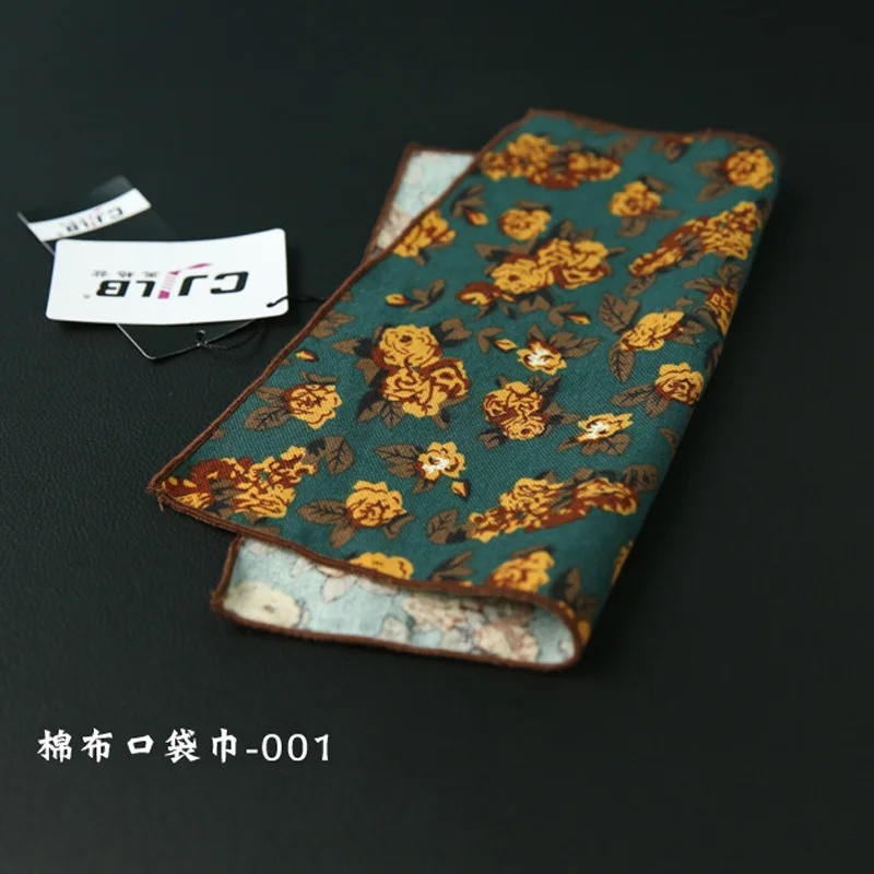 

Linbaiway Mens Suits Hankerchief Scarves Casual Animals Pattern Cotton Hankies Men's Pocket Square Chest Towels Custom LOGO