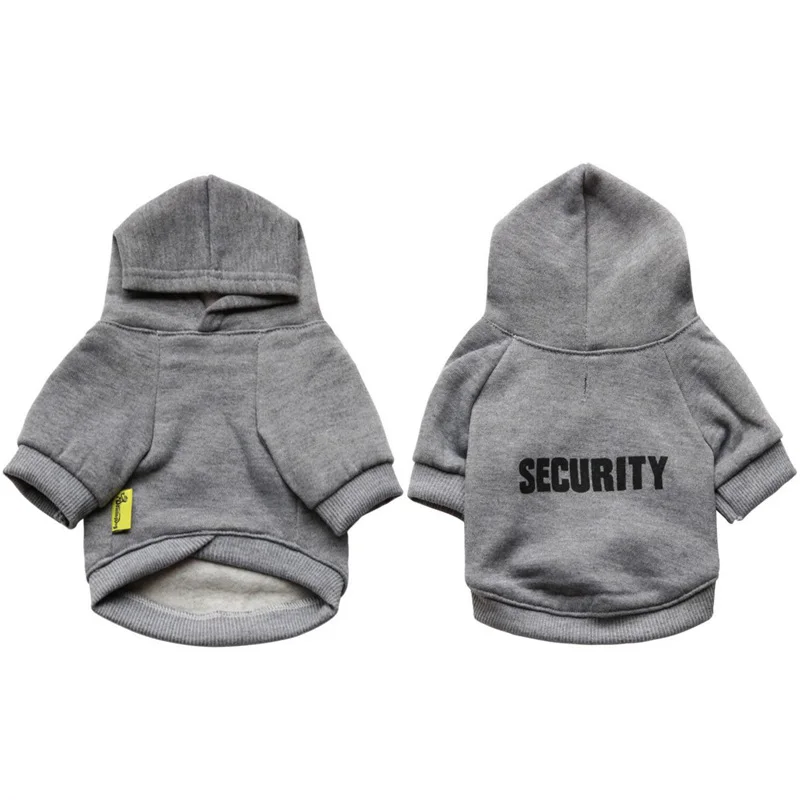 grey Охранные узоры напечатаны щенок кофта с капюшоном для домашнего животного Одежда для собак для кошек наряд теплая одежда для домашних животных кролик животные костюм для собак - Цвет: grey
