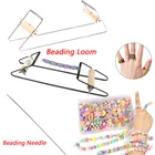 Ткацкий станок для бисероплетения из дерева для ювелирных изделий, браслетов, ожерелий, сделай сам, вязальная машинка с деревянной ручкой, инструменты для вязания ручной работы