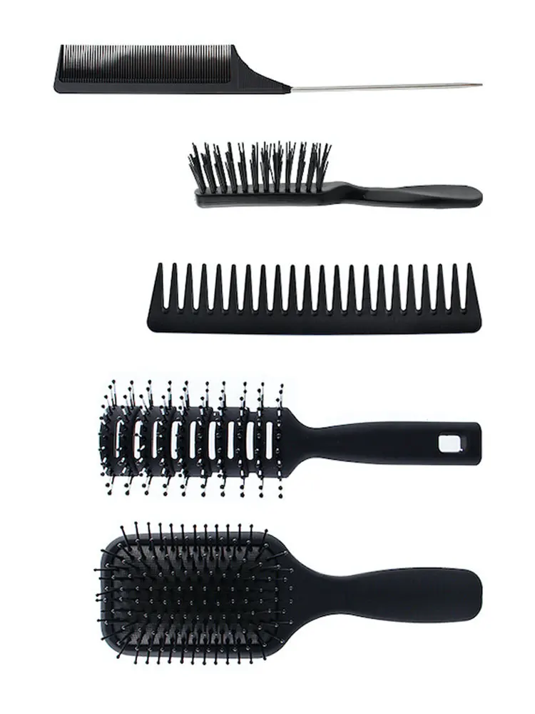 

2pcs Hair Care Comb Set Anti Static Coarse Fine Toothed Tail Teasing Waves Pick Roll Combs Hair Salon Styling Care Tools Set