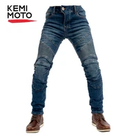 kemimoto motorcycle pants men moto jeans protection lining riding touring motorbike trousers motocross pants black blue