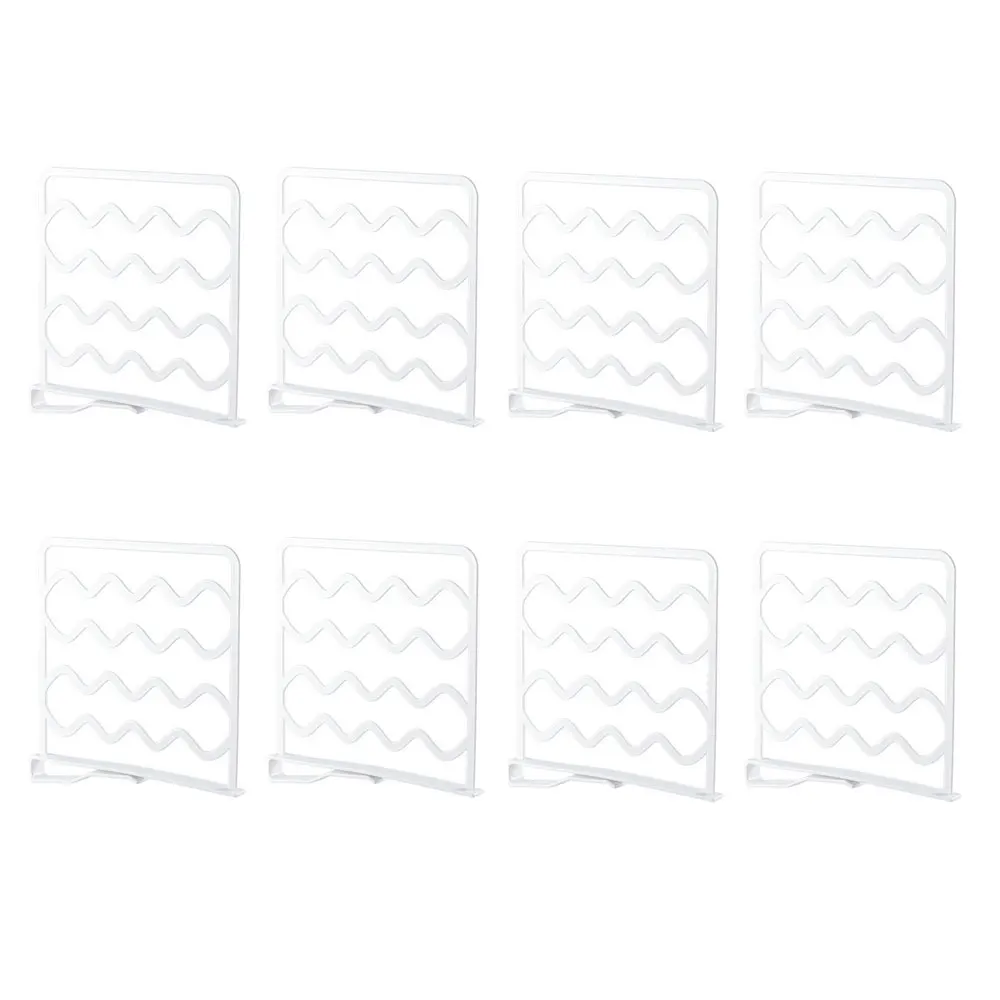 8pcs white 8 шт 4 шт шкаф полка органайзер с разделителями регулируемый шкаф перегородка кухонные шкафы шкаф для одежды разделитель Органайзер - Цвет: 8pcs white