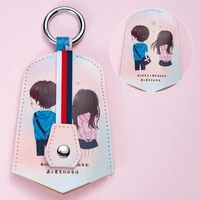 car key holder for men and women large capacity multi function graffiti household key bag cartoon key ring pull porta chiave bag