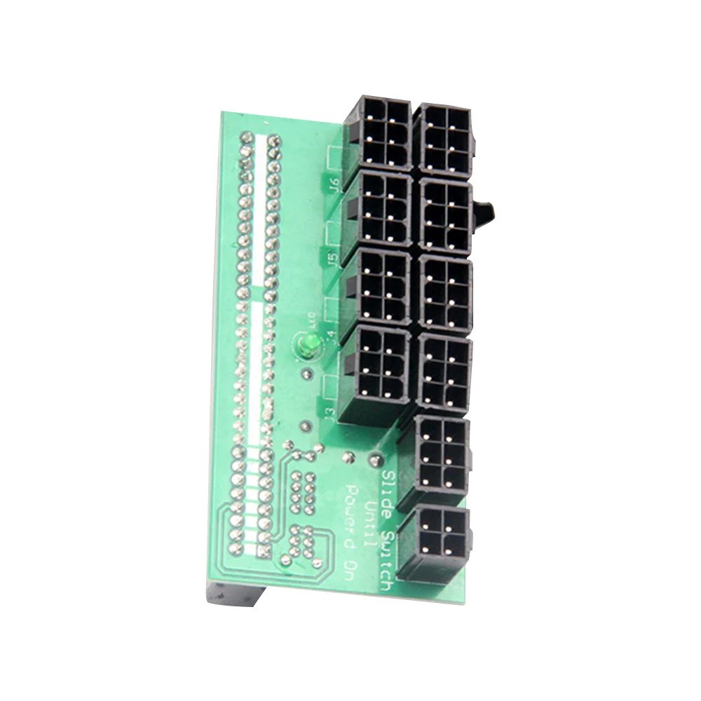 Коммутационная плата 12 В GPU / PSU Ethereum ETH ZEC Mining Server карта адаптера питания 18AWG PCI-E 9x6