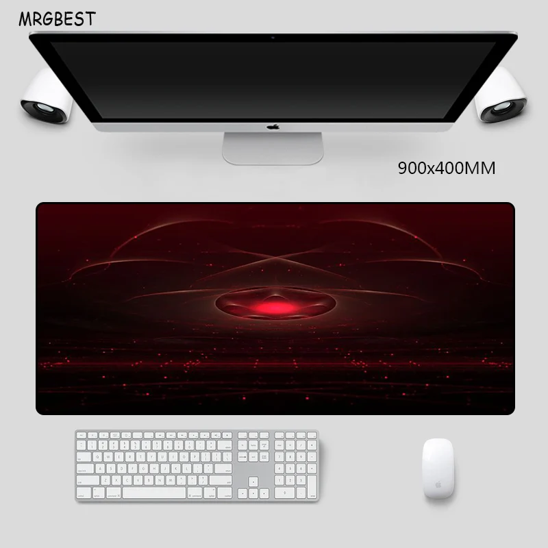 MRGBES ночное небо красный игровой коврик для мыши удлиненный большой