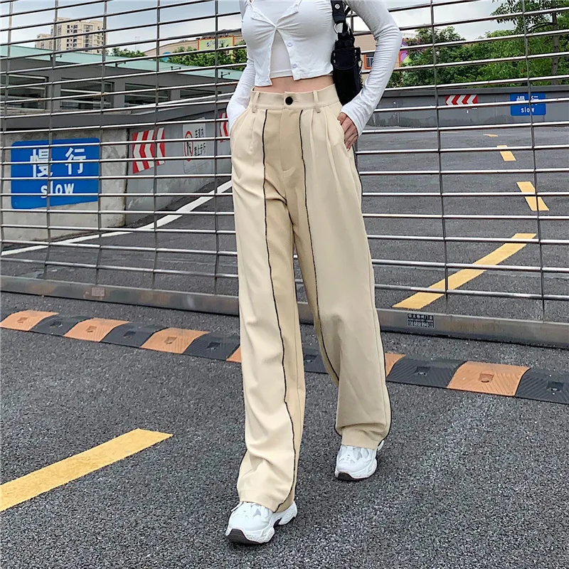 

Y2K Patchowrk Wide Leg Joggers Sweatpants Women Vintage Fashion High Waist Baggy Khaki Oversized Streetwear Casua Pants