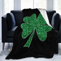 sparkle clover shamrock autumn throw blankets soft cozy lightweight home decorations blanket for women teenagers men and kids