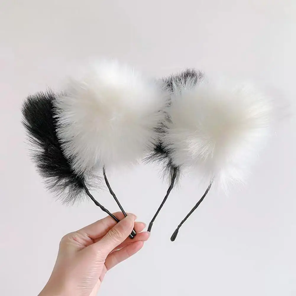 

Cute Hair Accessories Fashion Lady Girl Animal Ear Long Plush Cute Cosplay Hair Clasp Headband Party Costume Hair Clip Hairband