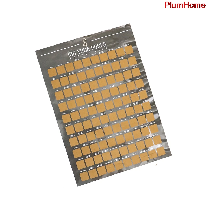 Постер с защитой от царапин Топ 100 меню йоги поза для обучения список ведра
