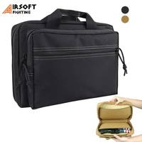 universal tactical pistol gun bag with magazine holster pouch padded pistol holder case portable outdoor hunting edc storage bag