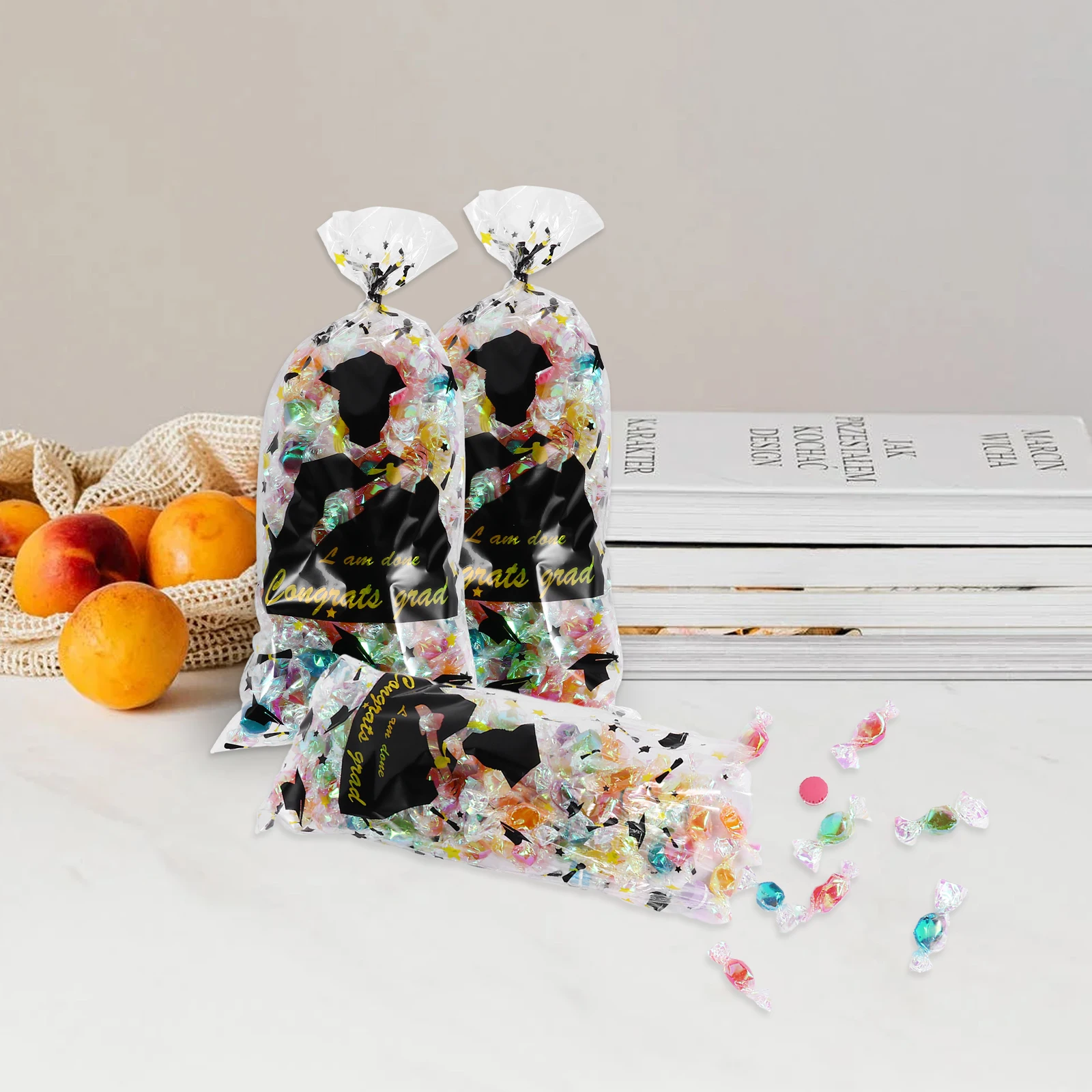 

200pcs Graduation Party Candy Cookie Bags Bakery Biscuit Chocolate Bags