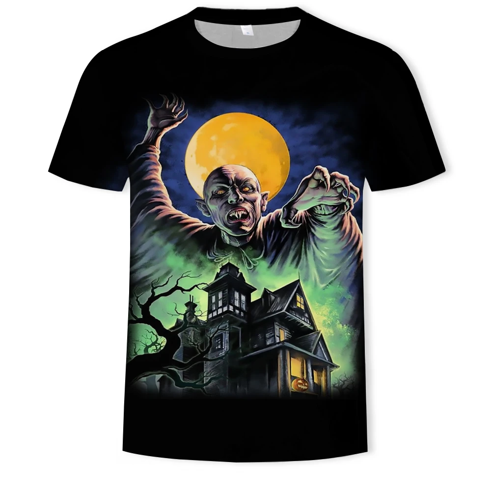

2021 Halloween Men's T-shirt Anime 3DT Fun Top O-neck Shirt Women's T-shirt Oversized Loose Street Costume xxs-6XL