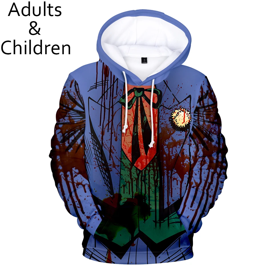 

Popular Casual Joker 3D Hoodies Men Women Fake two pieces Sweatshirt Fashion Kids pullovers New 3D Joker boys girls red Hooded