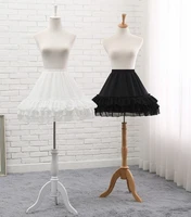 beautiful lolita cosplay a line underskirt short women white black petticoat wedding accessorie