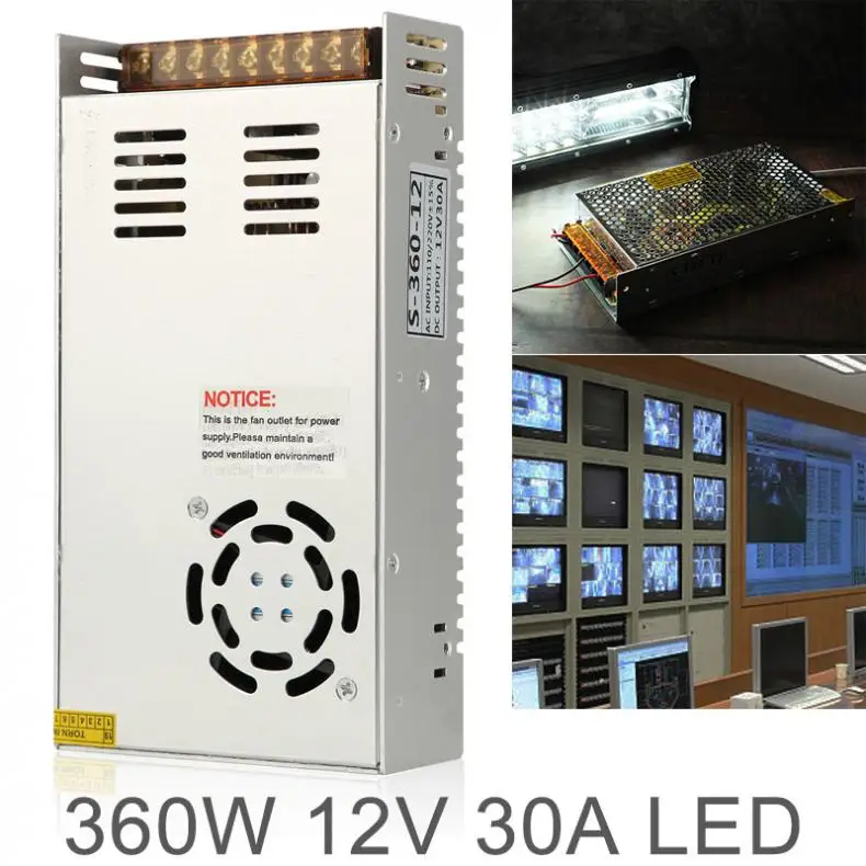 12V 30A 360W переключатель питания адаптер драйвера/Трансформатор источника для