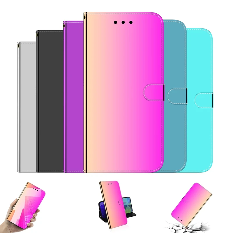 Lmitation зеркальный кожаный чехол бумажник для LG K50 Q60 модный s книжка|Чехлы-портмоне|