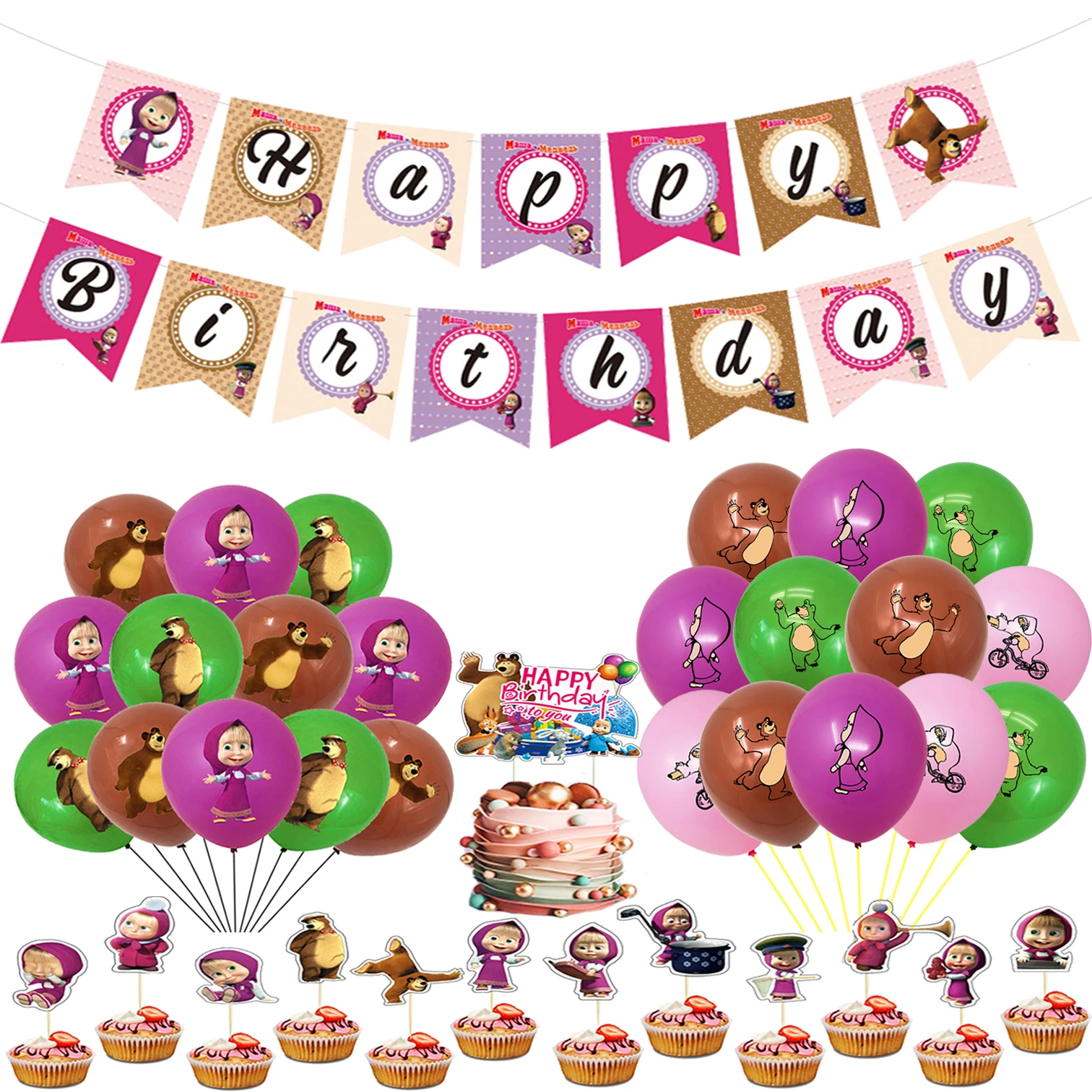 1 комплект воздушные шары в виде медведя | Дом и сад