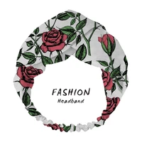 2020 fashion women hair accessories summer hair bands roses pattern print headbands cross bandage bandanas hairbands scrunchies