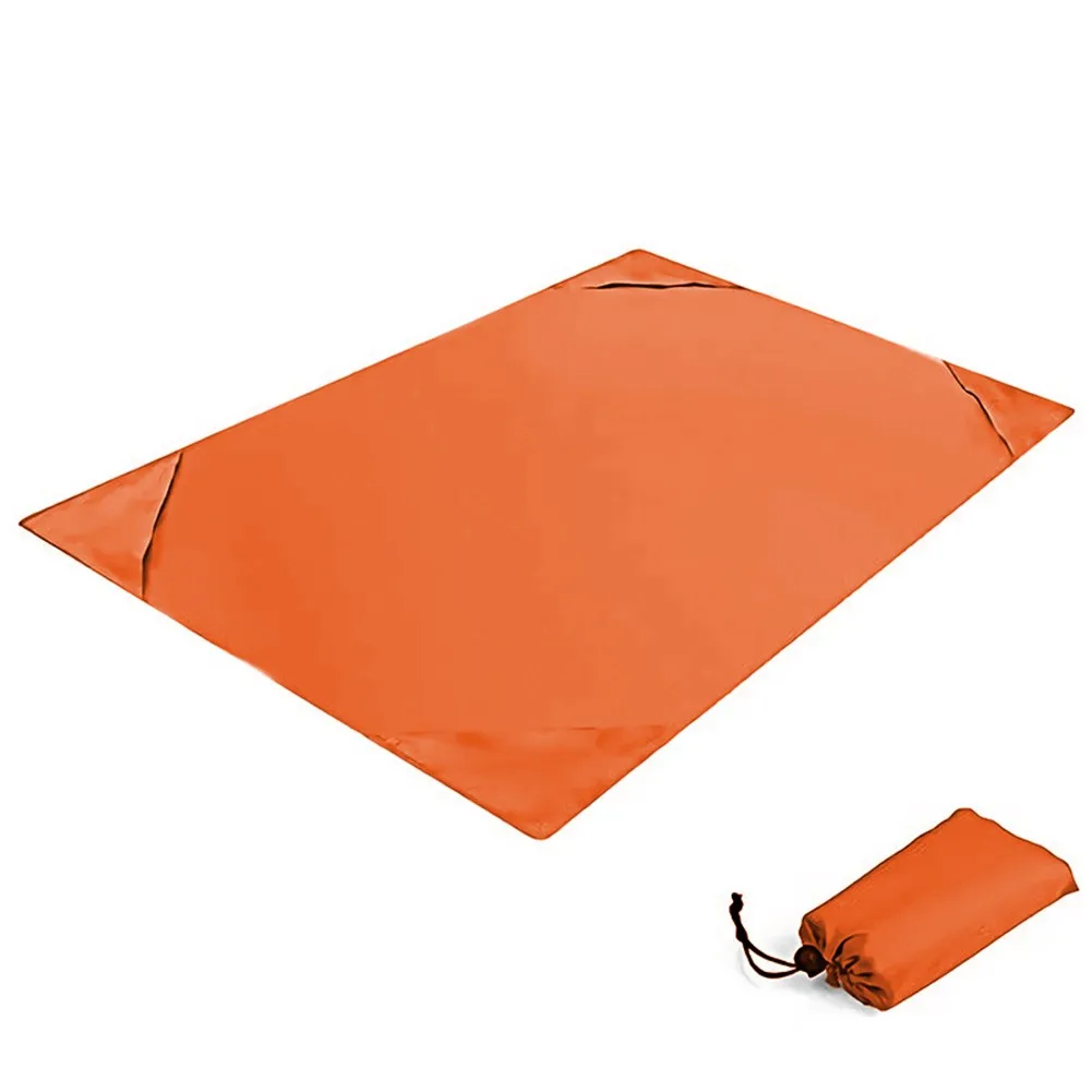 

1*1.4m Light Weight Beach Mat Outdoor Camping Home Decor Rugs Foldable Picnic Blanket With Storage Cloth Bag