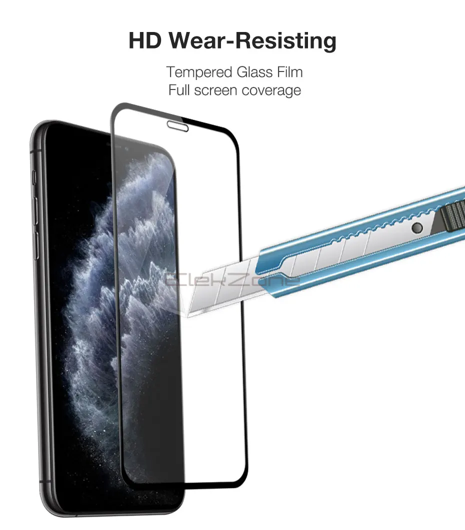 Закаленное стекло для iPhone 2 шт. Защита экрана 11 Pro Max 6 6S Plus 7 8 Xr Xs X pro | Мобильные