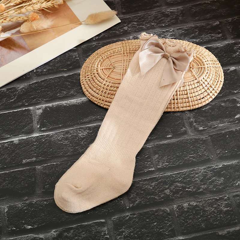 Мягкие хлопковые детские носки с бантом из мультфильма оборками для