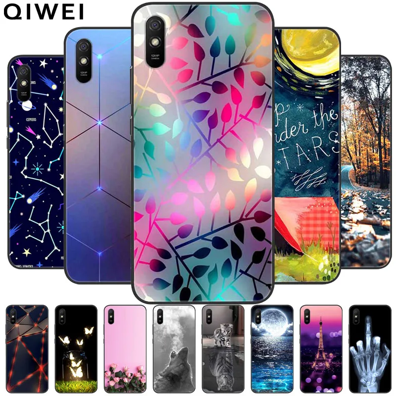 Спортивный чехол для Xiaomi Redmi 9A мягкий силиконовый из ТПУ с рисунком 9i спортивные