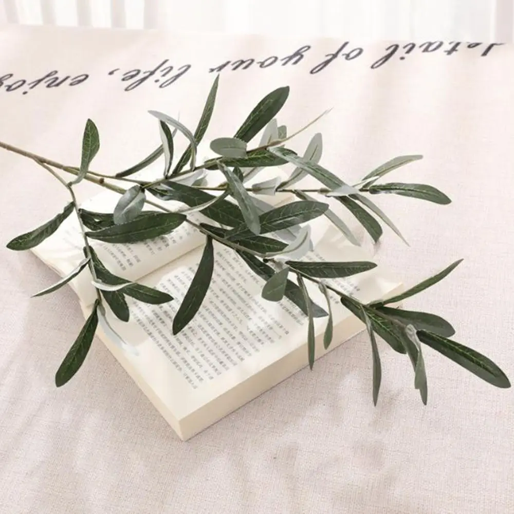 Новые искусственные оливковые листья 70 см ветки дерева зеленые растения Зеленые