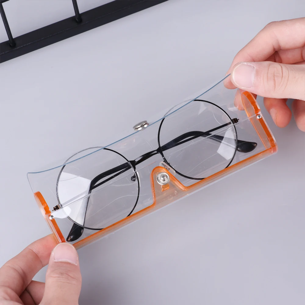 1 предмет модный прочный Портативный конфеты Цвет Прозрачный Футляр для очков из