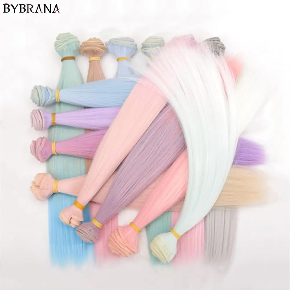 Волосы Bybrana прямые для шарнирных кукол 1 шт. 15 см * 100 и 25*100 см|bjd hair|bjd wig hairhair for wigs |