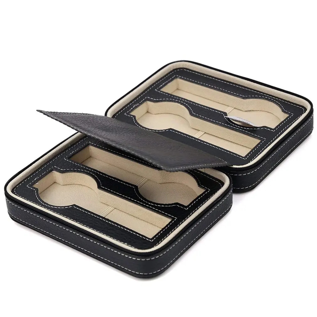 

1PC PU Leather Watch Box Watch Dislpay Box Exquisite Durable Portable Men Women Watch Storage Box Organizer Case For Home Travel