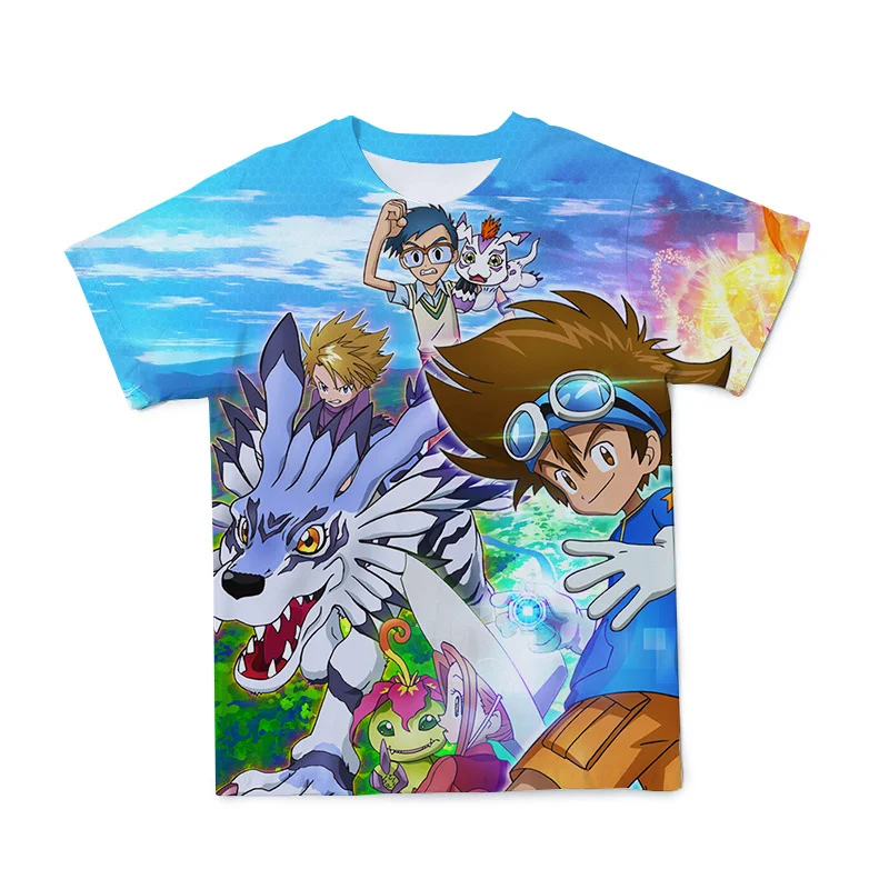 

2021 Simplicity Children's Clothing Digital Beast Girls Boys Funny Anime Harajuku O-Neck T-shirts For Girls Kids Fashion Clothes